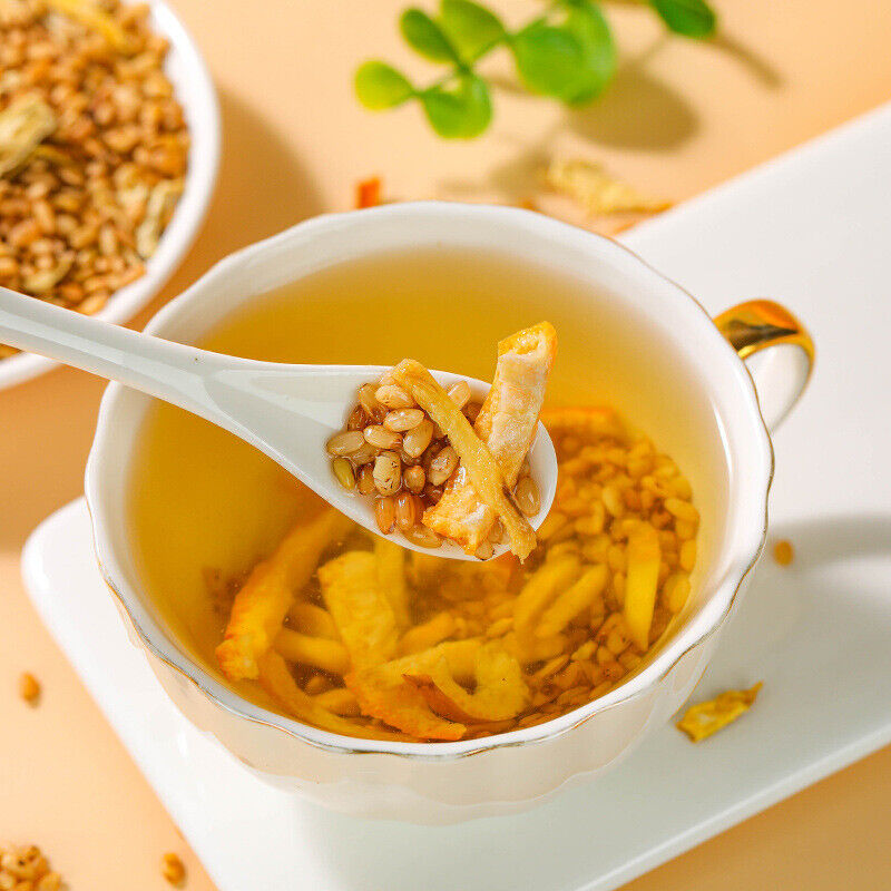 HelloYoung Organic Chenpi Ginger Rice Tea Blend Loose Leaf Infusion for Health and Wellness