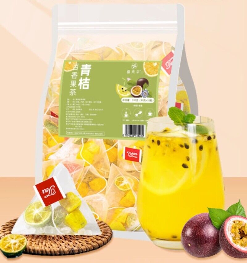 Golden Orange Passionfruit Infused Tea Bags Delightful Fruits Flowers Brew Tea