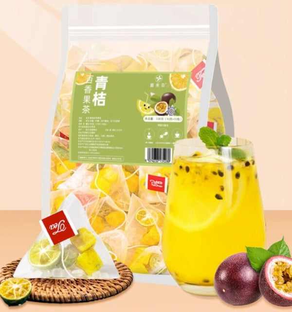 Golden Orange Passionfruit Infused Tea Bags Delightful Fruits Flowers Brew Tea