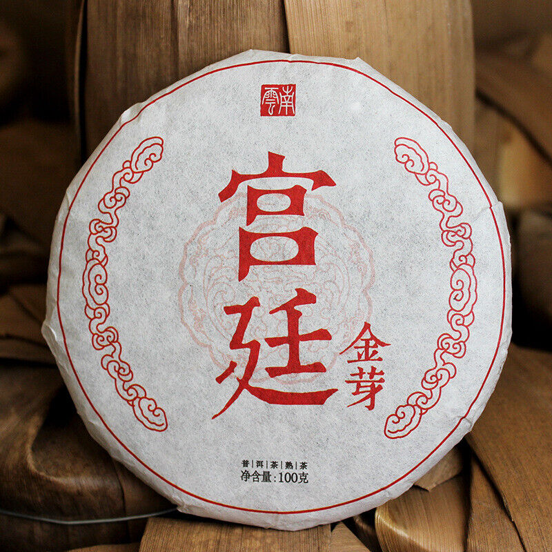 Palace Golden Bud Puerh Tea Ripe Tea Yunnan Puerh Tea 100g Ripe Tea Cake Main image