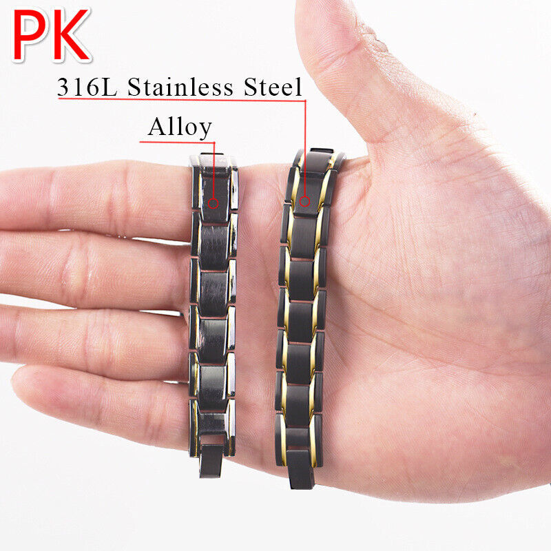 Classic Titanium Steel Anti-snoring Wrist Watch Men Magnetic Therapy Bracelet