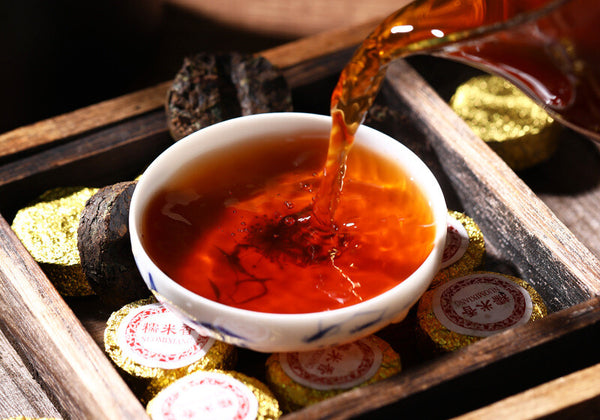 500G Yunnan Pu'er Tea Glutinous Aroma Xiao Tuo Tea Strong Aroma  Aged Ripe Tea