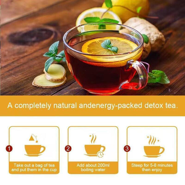 Natural high-quality Lemon Ginger Tea Detox Weight Loss 28 Days