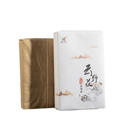 HelloYoung 1kg Hunan Anhua Black Tea Aged Tea Hand-built Fu Brick Golden Flower Black Tea
