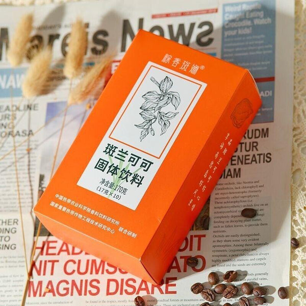 Instant Beverage to Refresh Minds Colorful Cocoa Powder & Raw Coconut Latte Mix