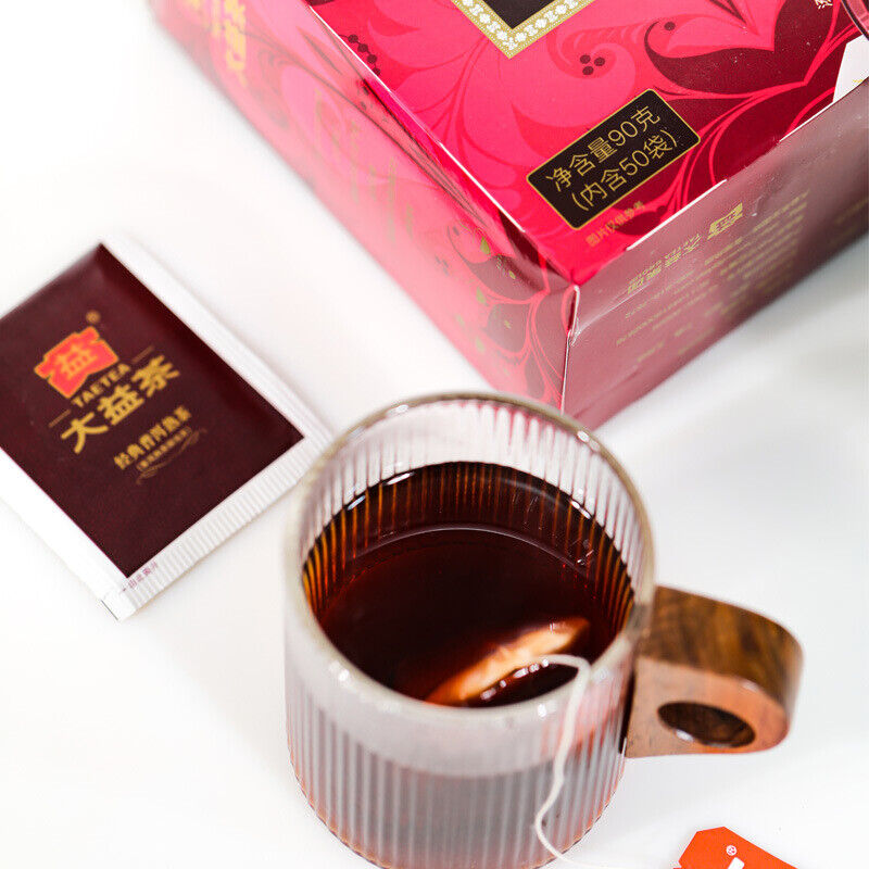 Da Yi Classic Puerh Ripe Tea Bags Pu'er Tea Puer Ripe Tea Bags 50 Bags/box 90g