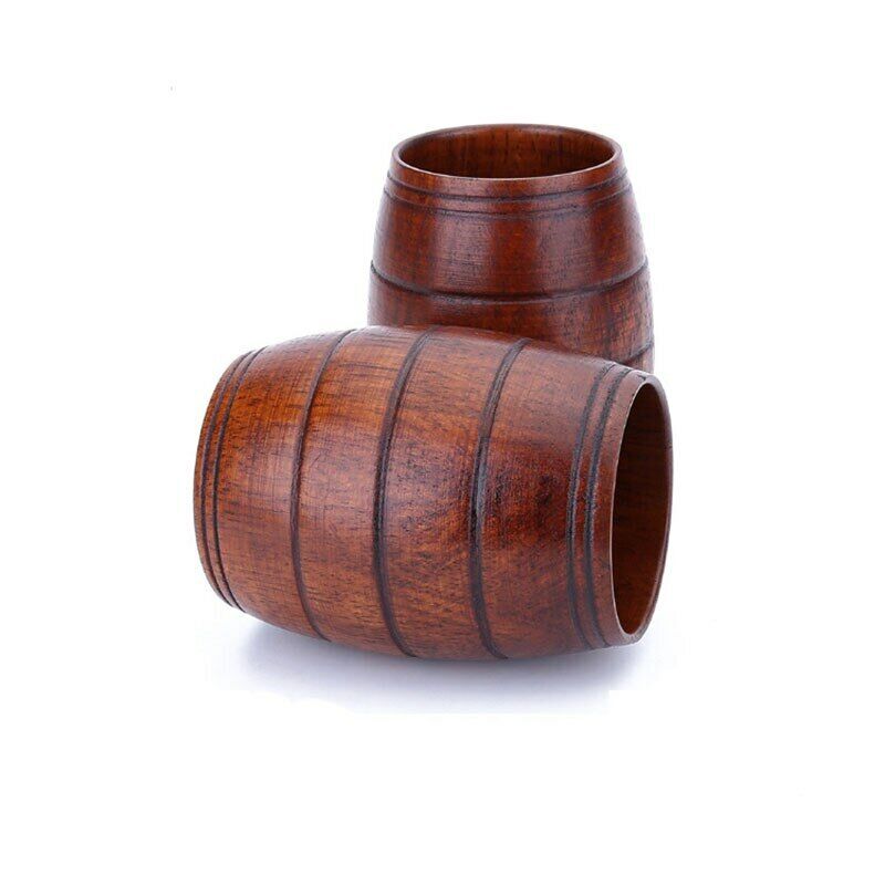 Wood Cup Beer Coffee Milk Juice Tea Cup Natural Classical Handcrafted Jujube Cup