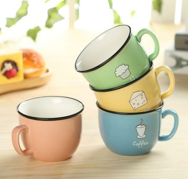 Ceramic Mug Coffee Milk Breakfast Cup Cute Porcelain Tea Mugs 250ml Novetly Gift