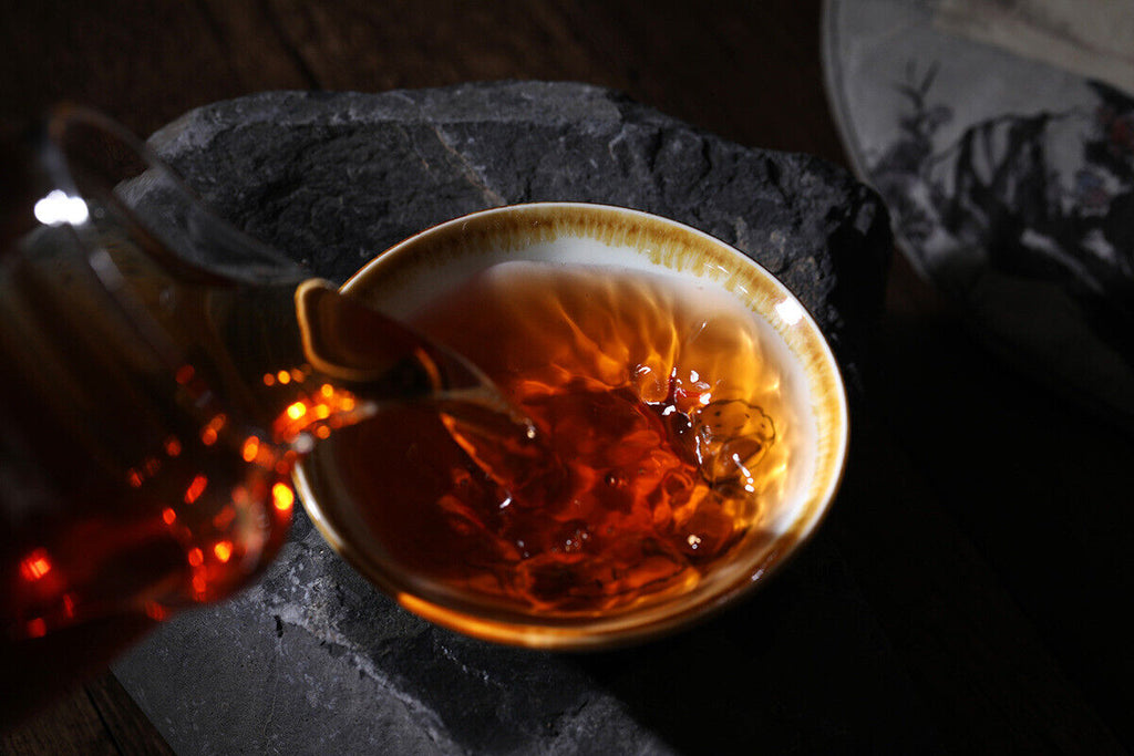 HelloYoung 357g Yunnan OldPanzhang Puerh Ripe Tea Cake Menghai Flavor Pure Material