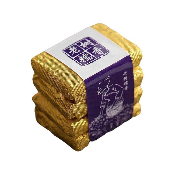 HelloYoung 500g Yunnan Pu-erh Ripe Tea Glutinous Aromatic Mini Square Brick Tea Thin Slices