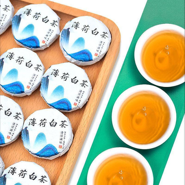 Mint Old White Tea Aged Shoumei White Tea Tangerine Peel Mini Tea Cake 100g