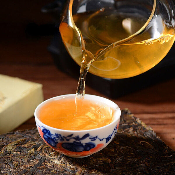 HelloYoung Yunnan Pu'er Tea Brick Organic Raw Pu-erh Green Tea Healthy Drink 250g Top-Grade