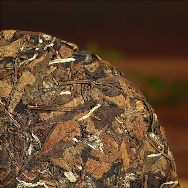 HelloYoung 350g Shou Mei cake Fuding high mountain old white tea aged sun white tea
