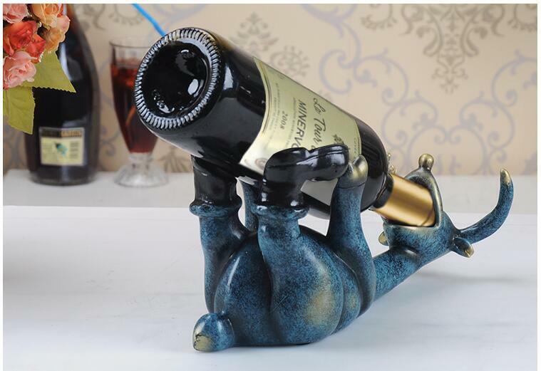 Wine Bottle Shelf Resin Drunk Deer Wine Rack Wine Holder Home Decoration Crafts