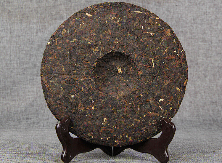 HelloYoung 357g Yunnan Pu'er Ripe Tea Cake 糯香普洱茶熟茶勐海七子饼糯米香普洱茶饼 357g
