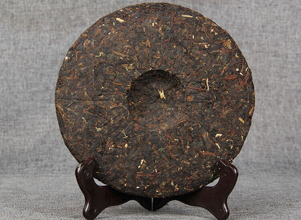 HelloYoung 357g Yunnan Pu'er Ripe Tea Cake 糯香普洱茶熟茶勐海七子饼糯米香普洱茶饼 357g