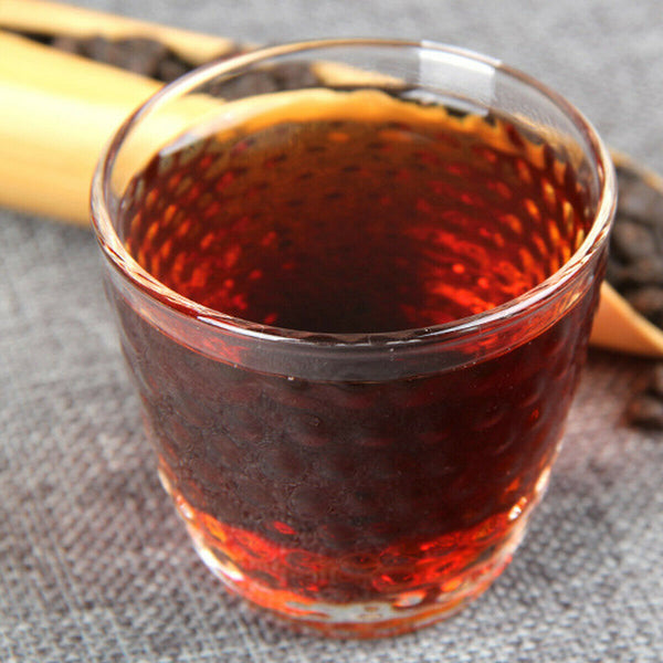 HelloYoung Ripe Pu-erh Tea  Packing GiftCooked Puerh Tea Handmade Bamboo Basket Yunnan 500g