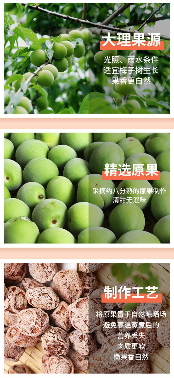 Yunnan Preserved Plums Sweet Sour Snacks Ready to Eat Healthy