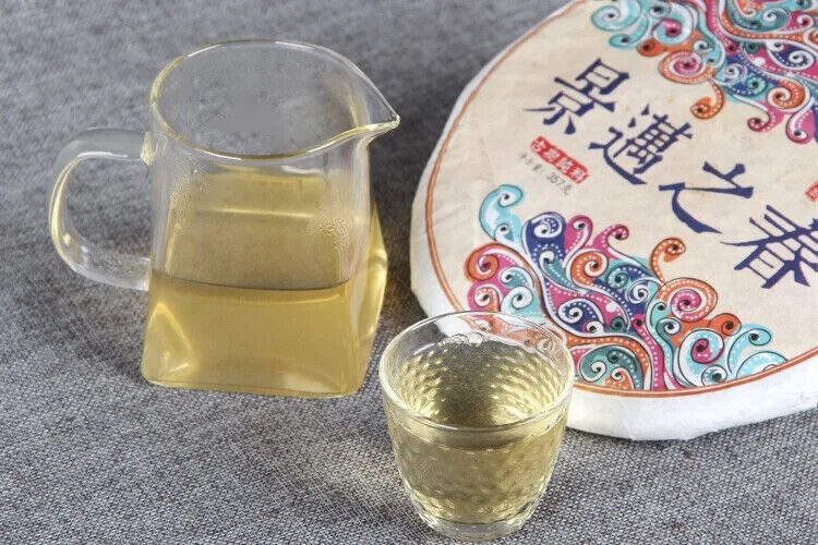 Yunnan Pu'er Raw Tea Jingmai Pu'er Spring Qizi Cake Tea Handmade Pu'er Tea 357g Main image