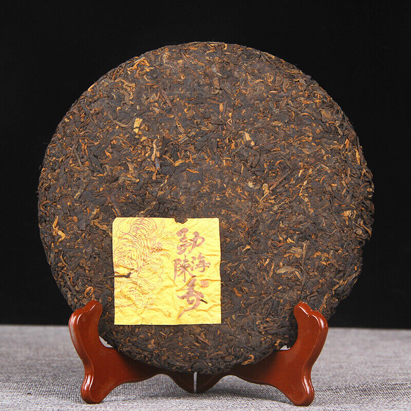 Health Care Premium Pu'er Black Tea 357g/12.59oz  Qizi Golden Bud Puerh Tea Cake Secondary image