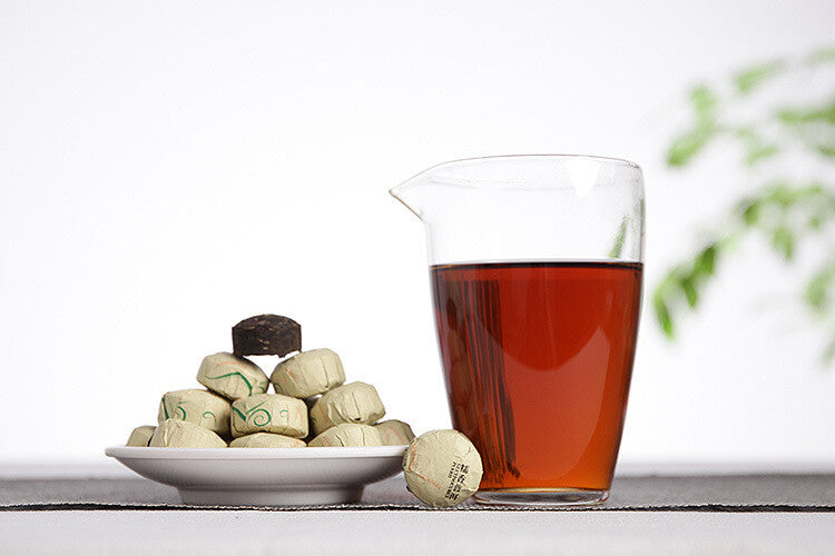 Yunnan Puerh Tea,Golden Dawn Glutinous Fragrance Tuo Tea,Miniature Ripe Tea 500g