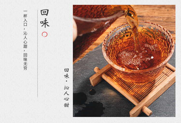 HelloYoung 450g Hunan Anhua black tea hand-built por brick tea golden flower black aged tea