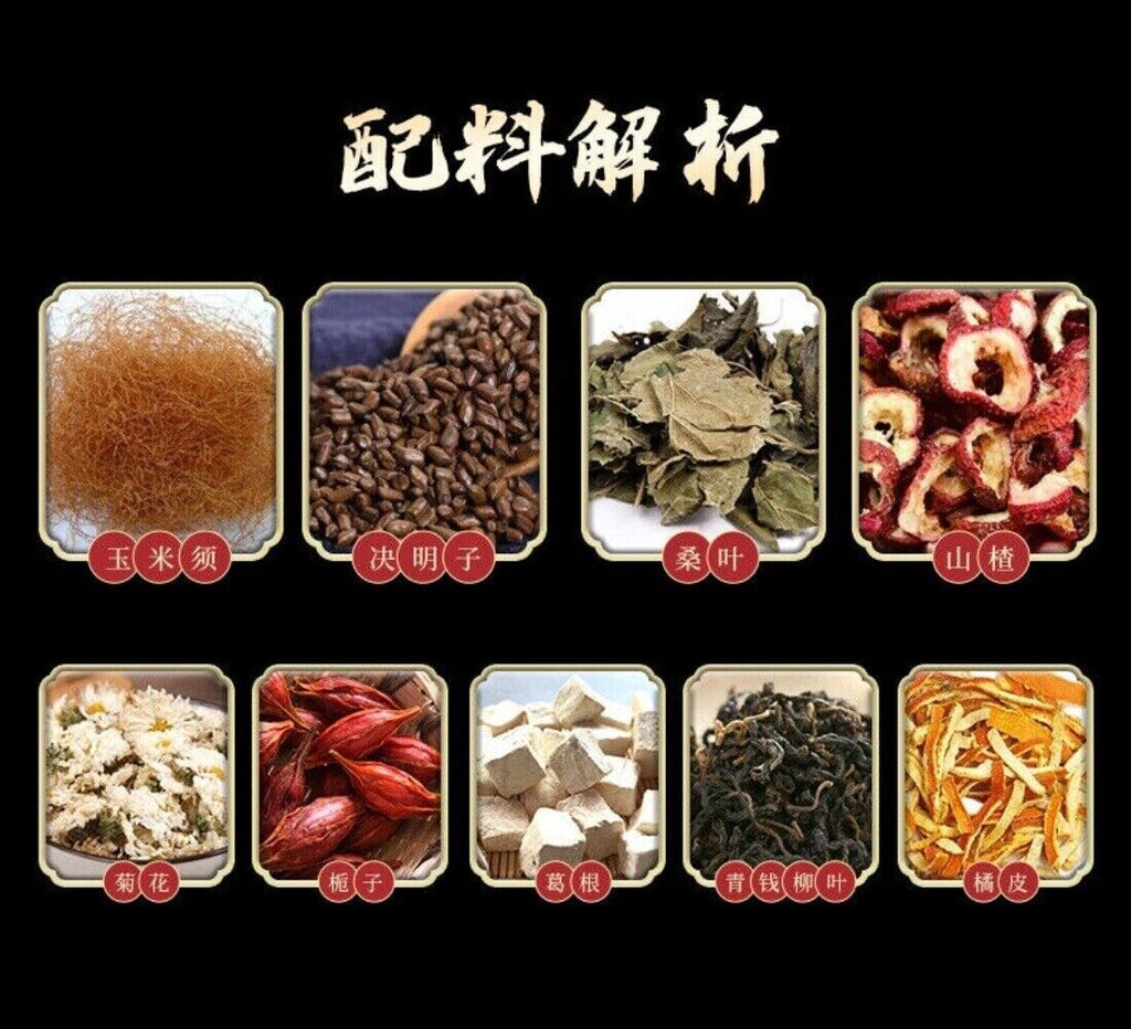 Premium Detox Herbal Tea Kudzu Corn Silk Hawthorn Qing Qian Liu Blend