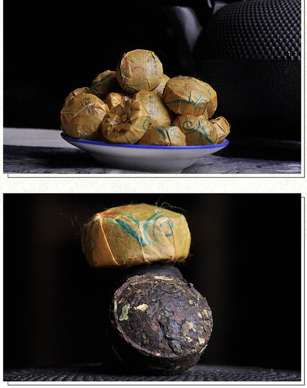 HelloYoung Mini Tuo Tea Yunnan Puerh Tea Glutinous Fragrance Ripe Tuo Tea 500g/1.1lb