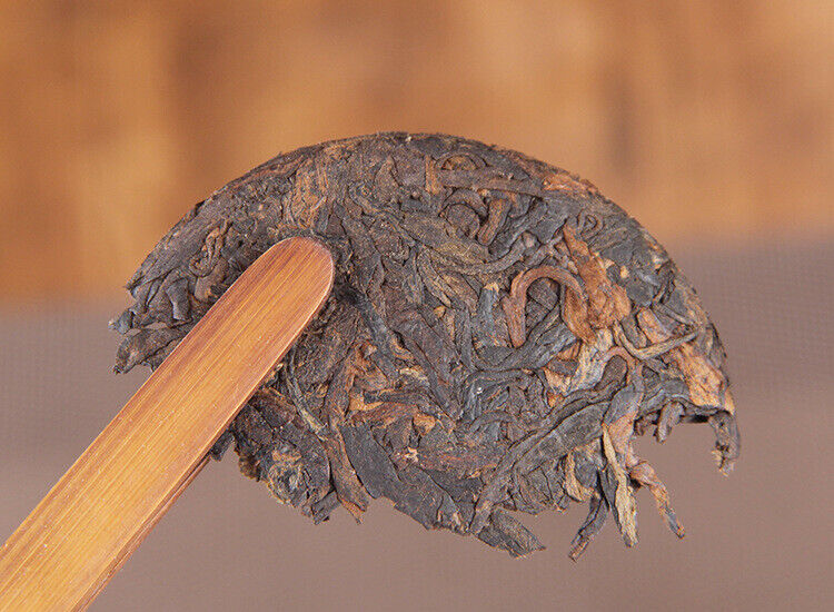 Yunnan Pu-erh Tea Aged Cake Menghai Ancient Tree Dry Storage Ripe Tea 50g