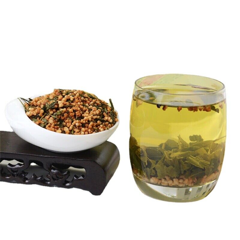 HelloYoung China Brown Rice Green Tea Organic Herbal Flower Tea Natural Healthy Drink100g Main image