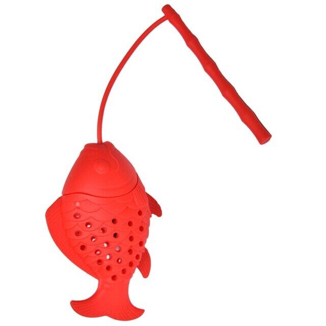 Handle Tea Infuser Fish Silicone Loose Leaf Tea Filter Strainer Diffuser TeaTool
