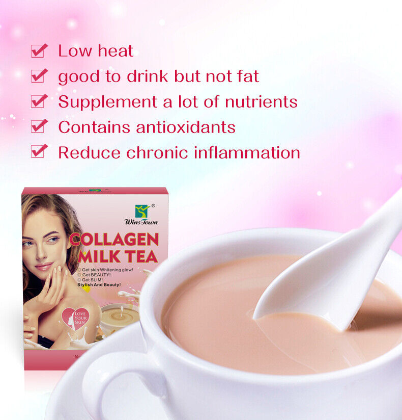 Skin Whiten Milk Tea Natural Herbal Beauty Detox Colleagen Milk Tea