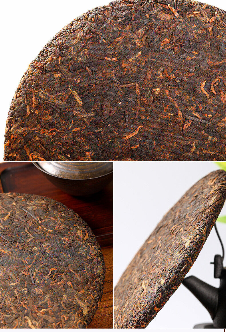 HelloYoung Yunnan Puerh Tea Puerh Ripe Tea Cake Sacred Tea into Tibet 357g/12.59oz