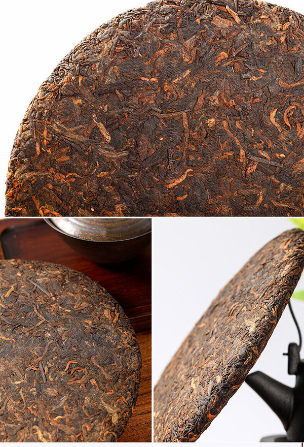 HelloYoung Yunnan Puerh Tea Puerh Ripe Tea Cake Sacred Tea into Tibet 357g/12.59oz
