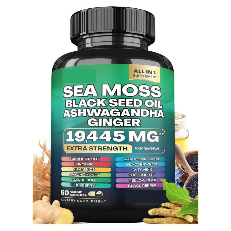 Sea Moss 7000Mg Black Seed Oil 4000Mg Ashwagandha 2000Mg Turmeric 2000Mg Main image