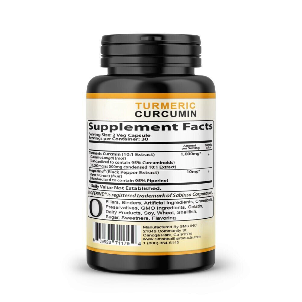 Triple Strength Capsules Turmeric Curcumin with Ginger 120 and Bio pepper 2600mg