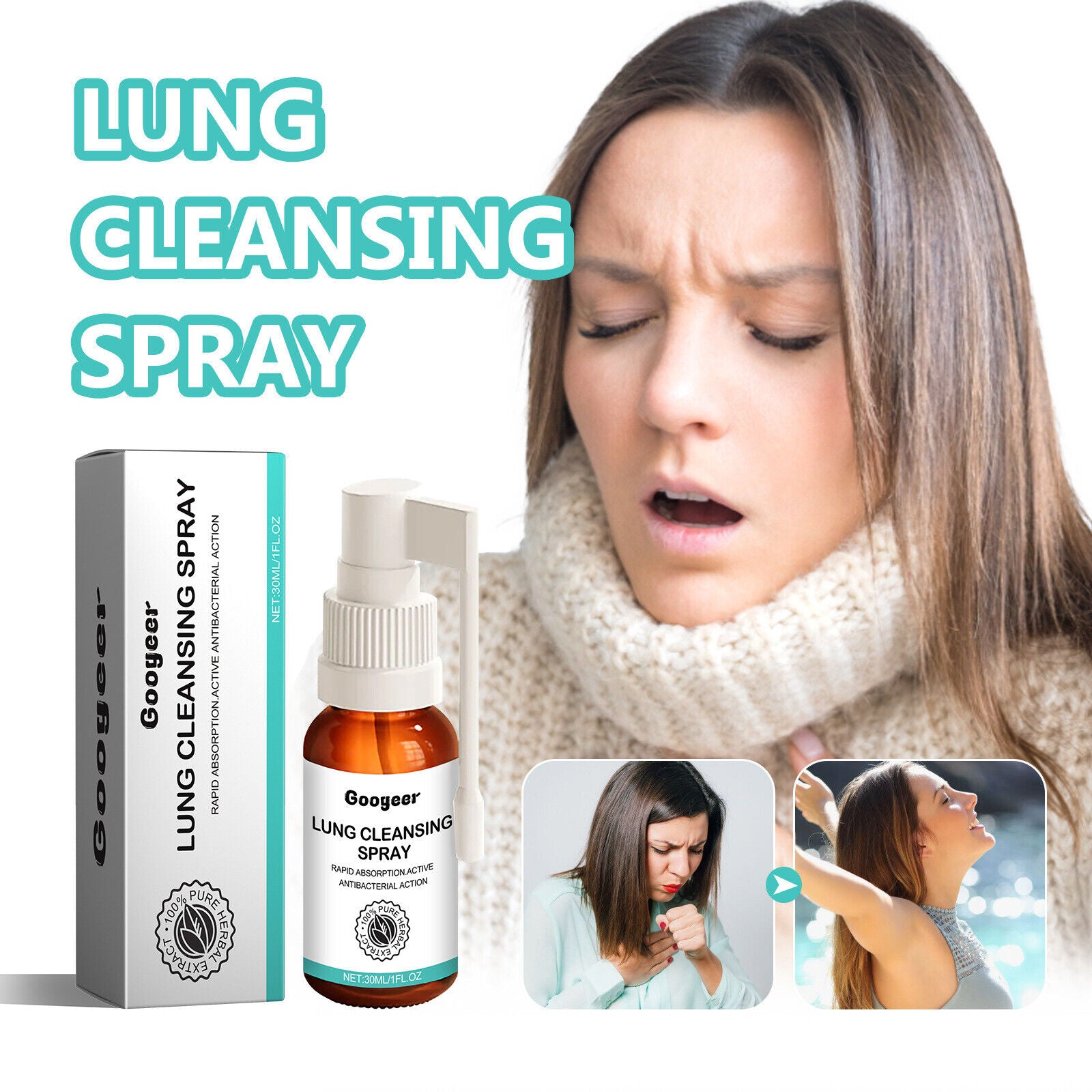 Body Cleansing Spray Relieve Dry, Itchy Throat Cough Sore Throat Body Care Drops Main image