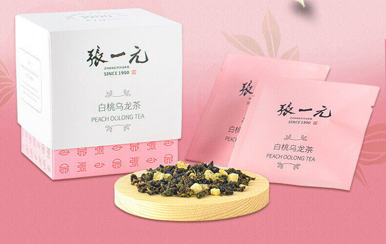 Premium White Peach Oolong Tea Bags with Honey Peach Flavor Cold Brew 30g