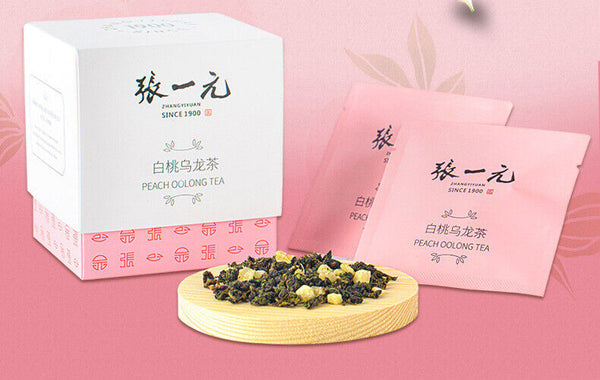 Premium White Peach Oolong Tea Bags with Honey Peach Flavor Cold Brew 30g