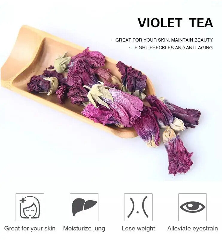 Violet Tea Flower Herbal Tea Elegant Dried Violet Flower Tea for Beauty Secondary image