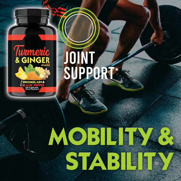 Turmeric Curcumin with Ginger + Black Pepper Joint Pain Maxx Strength Capsules