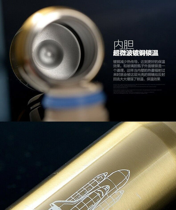Rocket Bullet Vacuum Insulation Sports Portable Drinkware Stainless Steel Bottle
