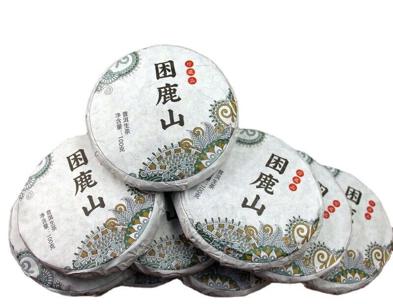 HelloYoung 100g 10 Cakes Yunnan Sleeping Deer Mountain Pu'er Tea Raw Cake Tea Wuqiu Shan