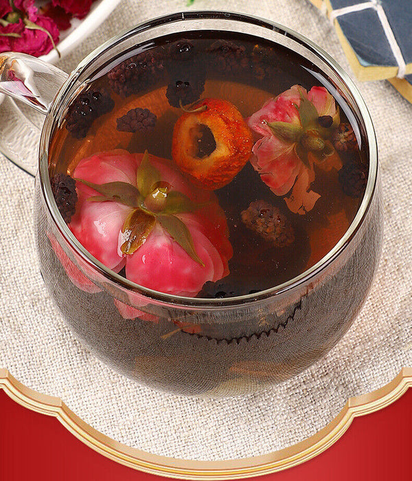 HelloYoung Dark plum hawthorn lotus leaf tea flowers and plants cold brewed tangerine tea