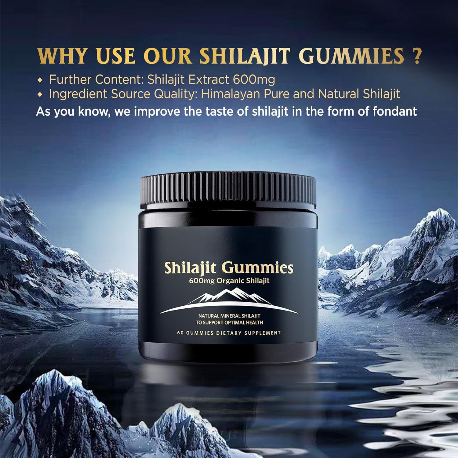 Himalayan Shilajit Gummies,Organic,Extremely Potent,Boost Energy,Stress Relief
