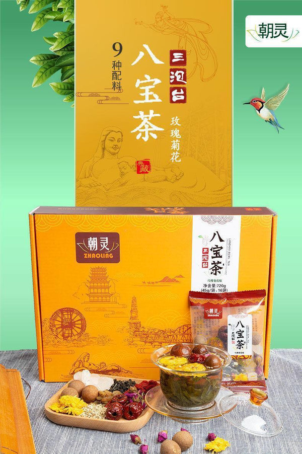 Gai Bowl Tea Chrysanthemum Rose Wolfberry San Bao Tai 720g Eight Treasures Tea
