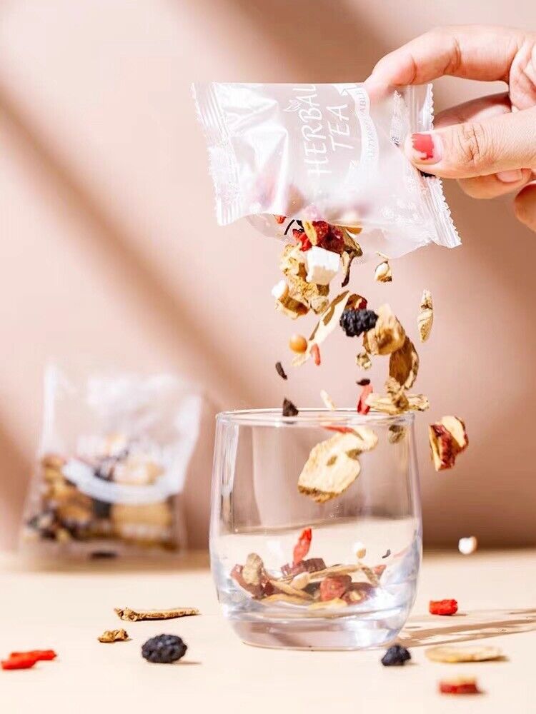 HelloYoung Ginseng Maca Wolfberry Burdock Root Mulberry 10 Kinds of Herbs Tea 150g/10bags