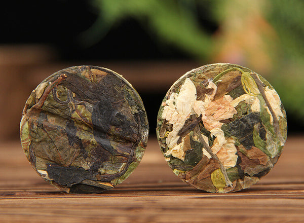 Yunnan Old White Tea White Tea Jasmine Flower Tea Premium Compressed Tea Cakes