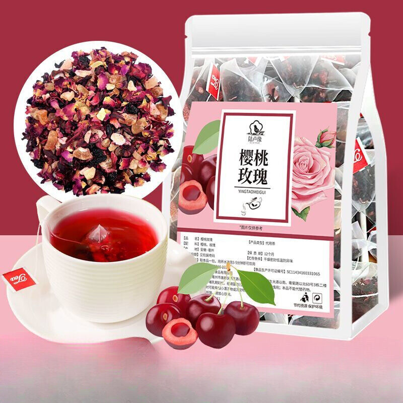 Creamy Rum Fruit Tea Strawberry Raspberry Cherry Rose Roselle Berry Tea