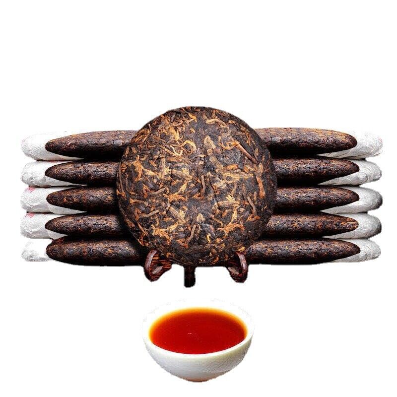 Pu'er Tea Cake Cooked Tea Cake Class Seal Golden Bud Cake Palace Puerh Tea 357g Main image